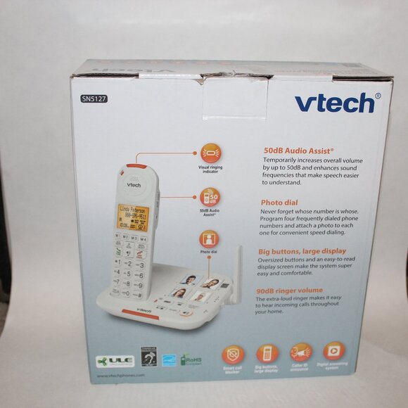 Vtech SN5127 Amplified Cordless Answering System with big buttons and display - Picture 2 of 4